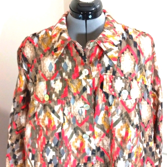 Ruby Rd. | Tops | Ruby Rd Nwt Sz 8 W Womens Greyred Orange Multi | Poshmark